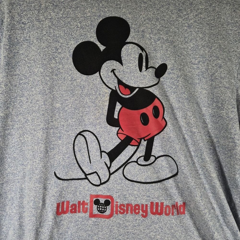 Disney Mickey Mouse T Shirt Men's Large Gray Ringer Walt Disney World Graphic... - Picture 3 of 9